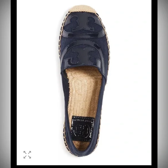 Tory Burch Navy Blue Espadrille Loafers - Picture 3 of 12